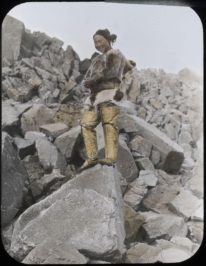 Donald Baxter MacMillan; Ah-kah-ting-wah. Northwest Greenland woman; 1913-1917; image; silver gelatin on glass; 10.16 cm x 8.26 cm x 0.64 cm (4 in. x 3 1/4 in. x 1/4 in.); TGM; North America