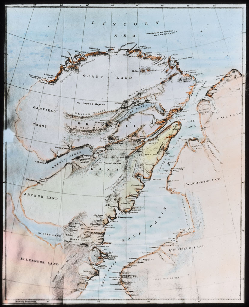 Donald Baxter MacMillan; Map. Etah to Polar Sea; 1913-1917; image; silver gelatin on glass; 10.16 cm x 8.26 cm x 0.64 cm (4 in. x 3 1/4 in. x 1/4 in.); TGM; North America