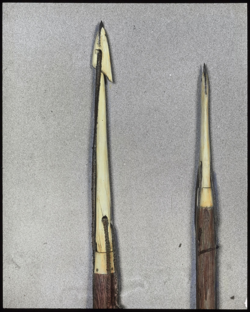 Donald Baxter MacMillan; Harpoon and Killing Iron; 1913-1917; image; silver gelatin on glass; 10.16 cm x 8.26 cm x 0.64 cm (4 in. x 3 1/4 in. x 1/4 in.); TGM; North America