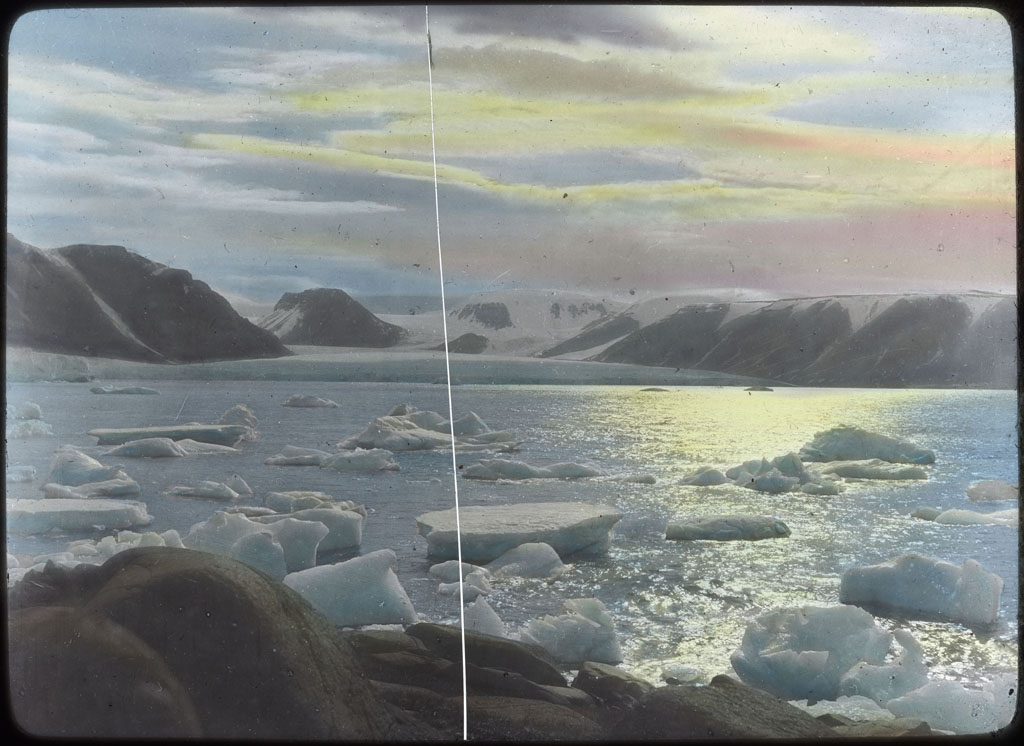 Donald Baxter MacMillan; Glacier in North Greenland; 1913-1917; image; silver gelatin on glass; 10.16 cm x 8.26 cm x 0.64 cm (4 in. x 3 1/4 in. x 1/4 in.); TGM; North America