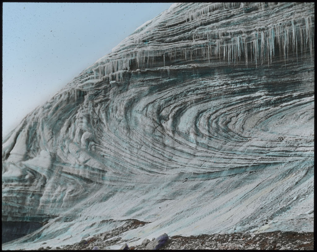 Donald Baxter MacMillan; Movement of Glacier at Etah; 1913-1917; image; silver gelatin on glass; 10.16 cm x 8.26 cm x 0.64 cm (4 in. x 3 1/4 in. x 1/4 in.); TGM; North America