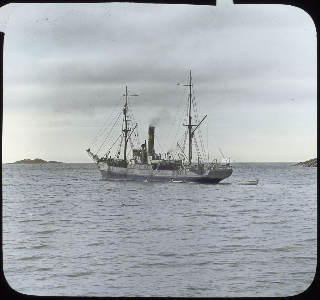 Donald Baxter MacMillan; NEPTUNE, our relief ship in Etah Harbor; 1913-1917; image; silver gelatin on glass; 10.16 cm x 8.26 cm x 0.64 cm (4 in. x 3 1/4 in. x 1/4 in.); TGM; North America