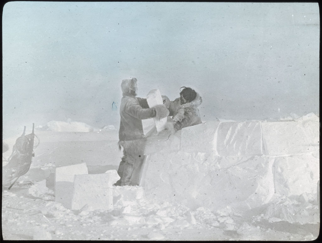 Donald Baxter MacMillan; Snow-House, Building; 1913-1917; image; silver gelatin on glass; 10.16 cm x 8.26 cm x 0.64 cm (4 in. x 3 1/4 in. x 1/4 in.); TGM; North America