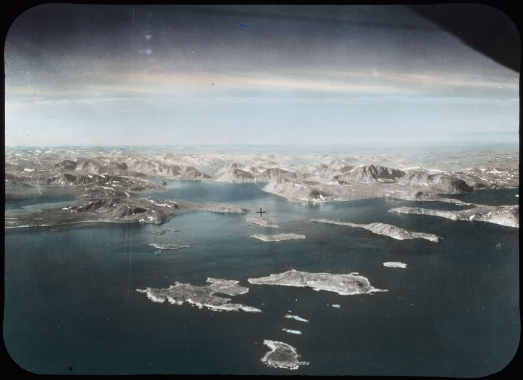 Donald Baxter MacMillan; Islands off the Labrador Coast (aerial view); image; silver gelatin on glass; 10.16 cm x 8.26 cm x 0.64 cm (4 in. x 3 1/4 in. x 1/4 in.); TGM; North America