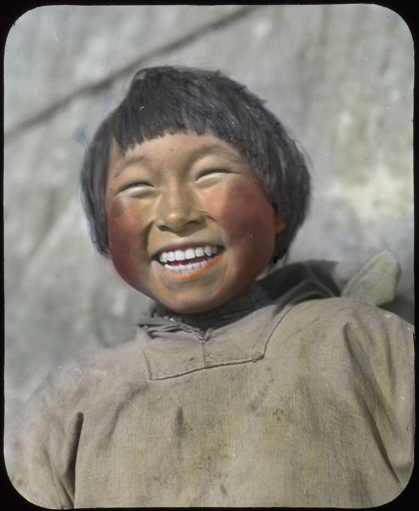Donald Baxter MacMillan; Eskimo boy Cape York; 1913-1917; image; silver gelatin on glass; 10.16 cm x 8.26 cm x 0.64 cm (4 in. x 3 1/4 in. x 1/4 in.); TGM; North America