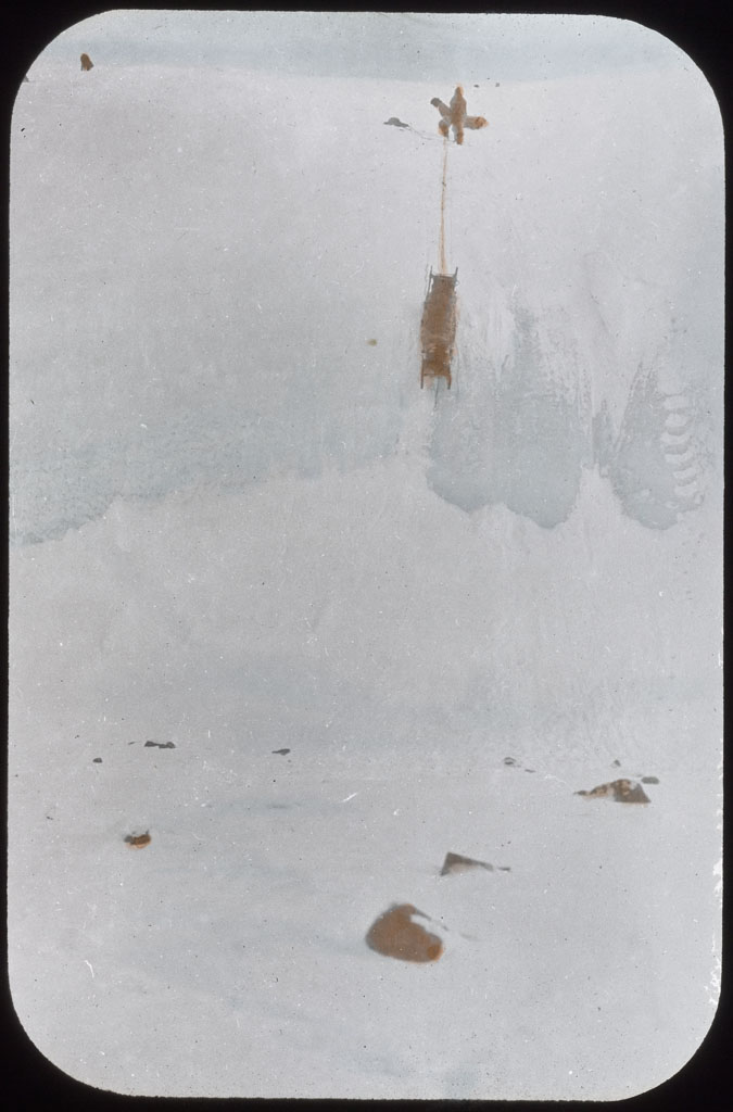 Donald Baxter MacMillan; Up Beitstadt Glacier [Down Beistadt Glacier - AMNH catalogue]; 1914; image; silver gelatin on glass; 10.16 cm x 8.26 cm x 0.64 cm (4 in. x 3 1/4 in. x 1/4 in.); TGM; North America