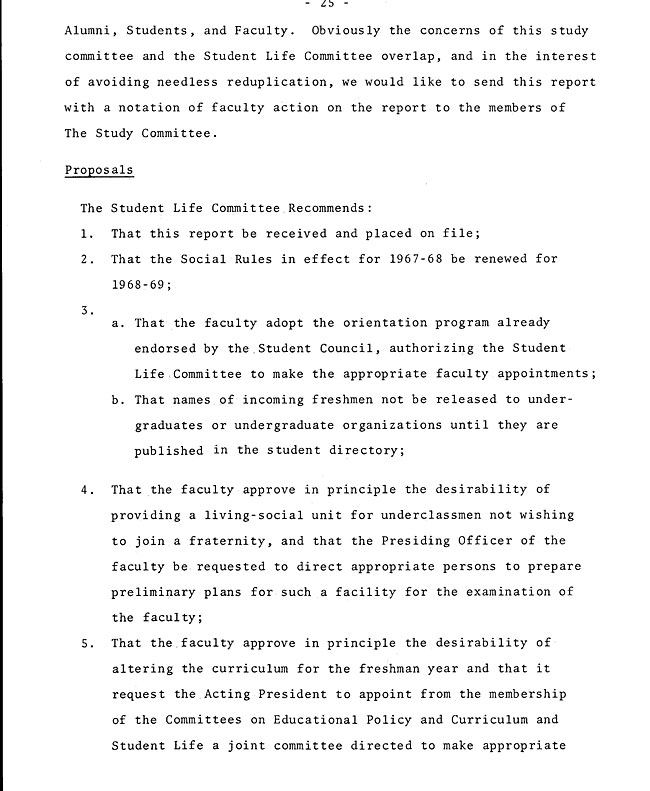 The Annual Report of the Student Life Committee 1968 (excerpt: coordinate colleges) - sb-8-page-13