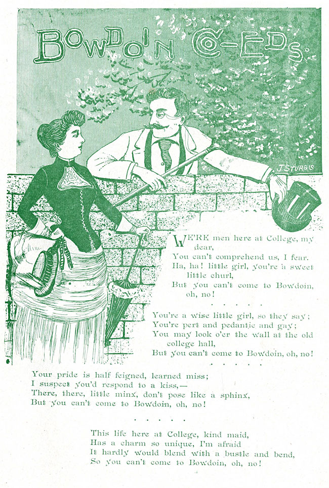 GB3 - Poem in the 1890 Bugle, "Bowdoin Coeds"