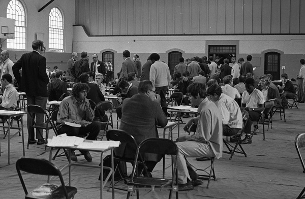 freshmen registering for the 1970-71 academic year, Bill Eccleston's first year on campus