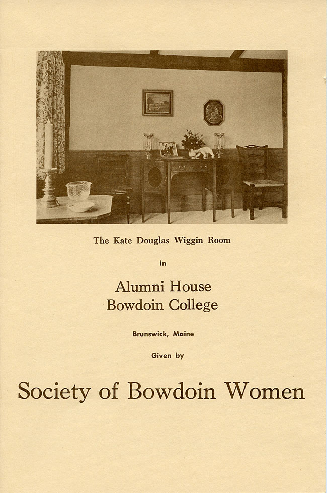 Society of Bowdoin Women: Kate Douglas Wiggin Room in 1968 - sc-5 