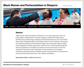 Black Women and Pentecostalism in Diaspora: a two-day symposium
