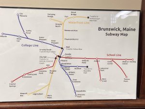 The Brunswick subway map. For a copy, email: <thefriendliestbunnyrabbit@gmail.com>. $20 I think.