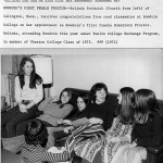 AK20.2- First woman to become a dorm proctor, Belinda Bothwick, a member of the 12 College Exchange Program from Wheaton College