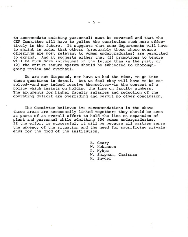 SW32 - Page 5 - Memorandum to President Howell