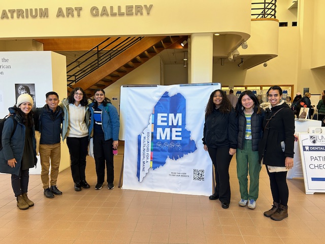 A group of Bowdoin students and faculty at the EMME conference
