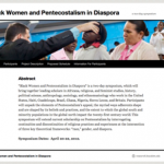 Black Women and Pentecostalism in Diaspora: a two-day symposium